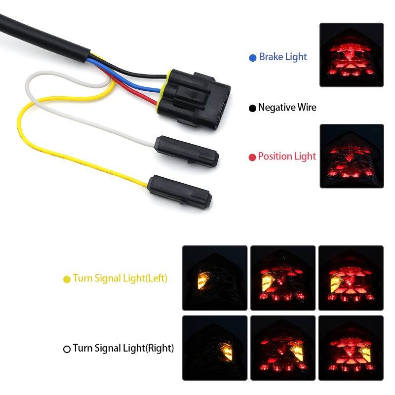 MFC PRO Integrated LED Tail Lights for 2017-2025 Kawasaki 650 Z650 Z900 ZH2 -Smoke Lens - Image 5